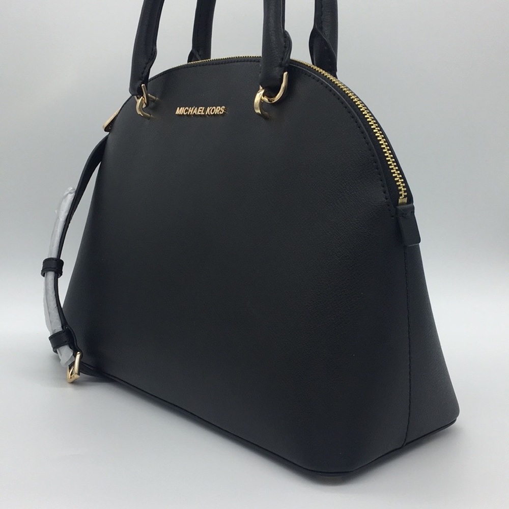 MICHAEL KORS EMMY LG DOME SATCHEL BLACK 35H9GY3S3L - Picture 2 of 8